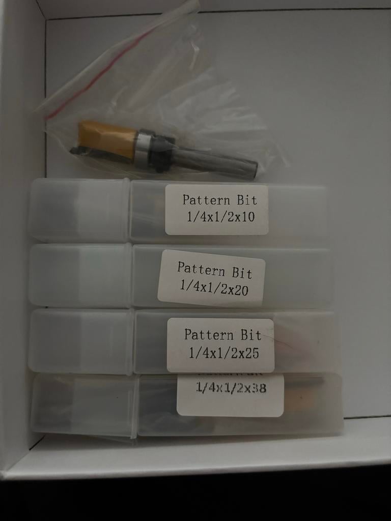 Nieuwe Set kantenfreesjes voor bovenfrees - diverse maten, Ophalen of Verzenden, Nieuw, Elektrisch, Kantenfrees