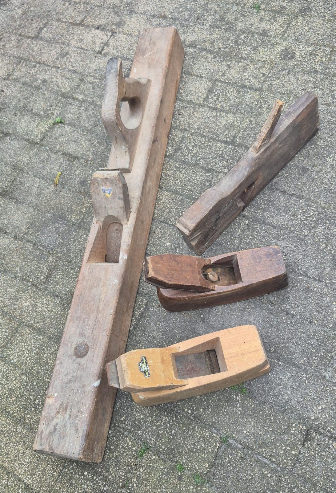 Set antieke houten schaven van Nooitgedagt, Ophalen