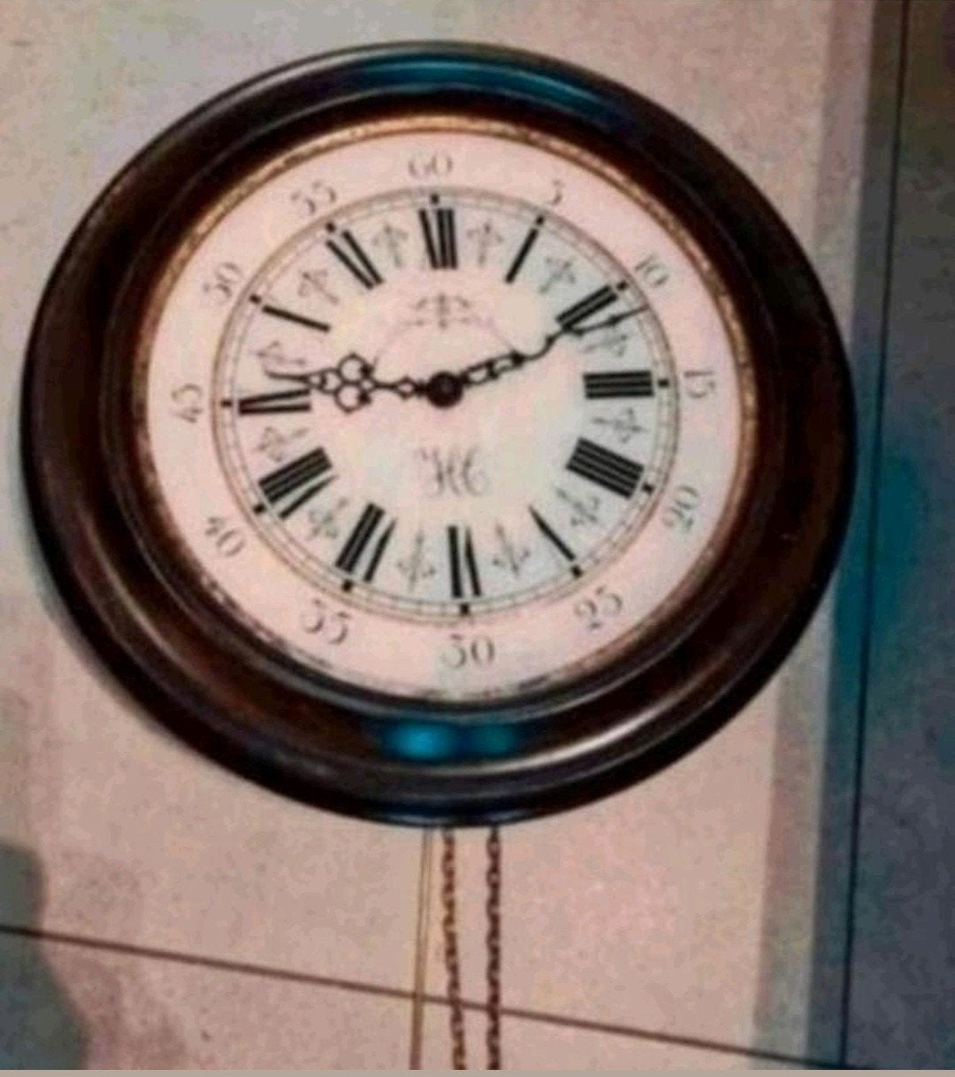 Antieke Wandklok met Slinger, Ophalen of Verzenden, Wandklok