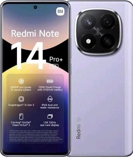 Redmi Note 14 Pro Plus 5G Lavendel 256GB Dual Sim, Ophalen of Verzenden, Zo goed als nieuw, Zonder simlock, Zonder abonnement