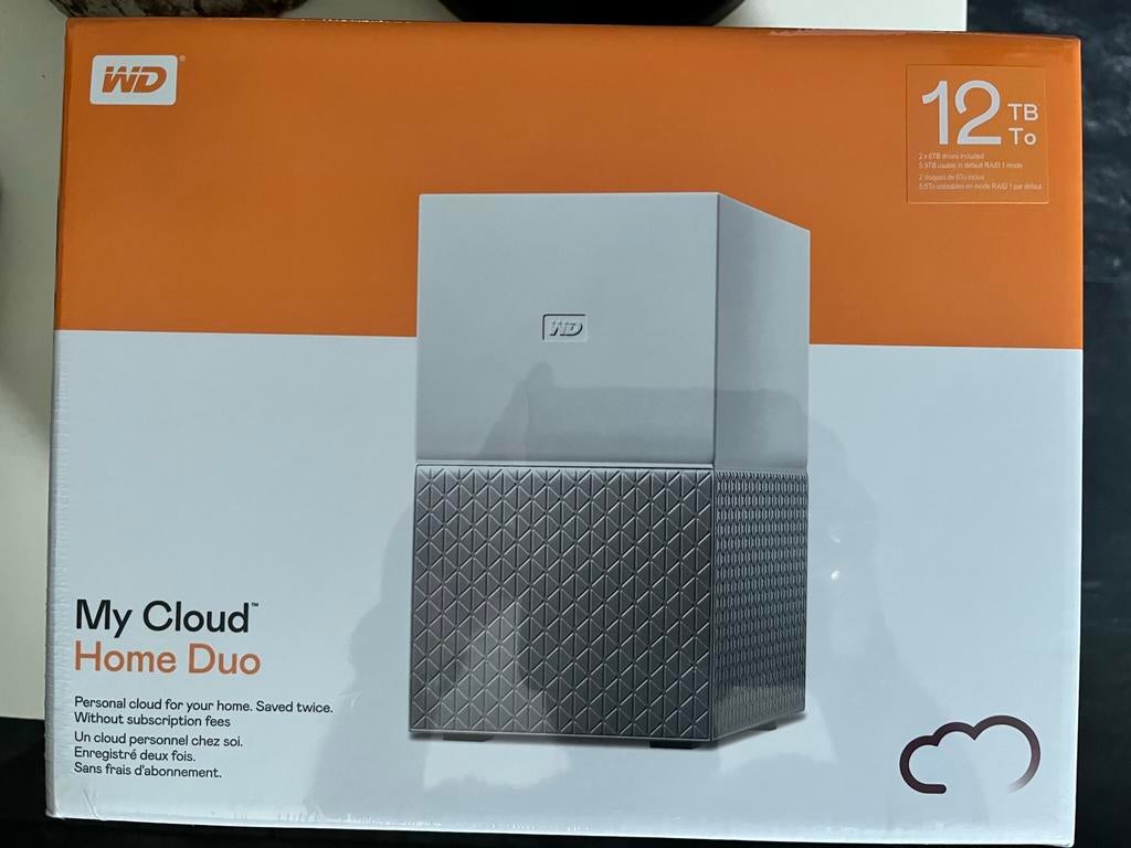 Western Digital My Cloud Home Duo 12TB  NIEUW, Computers en Software, Harde schijven, Ophalen of Verzenden, Nieuw, Desktop, USB