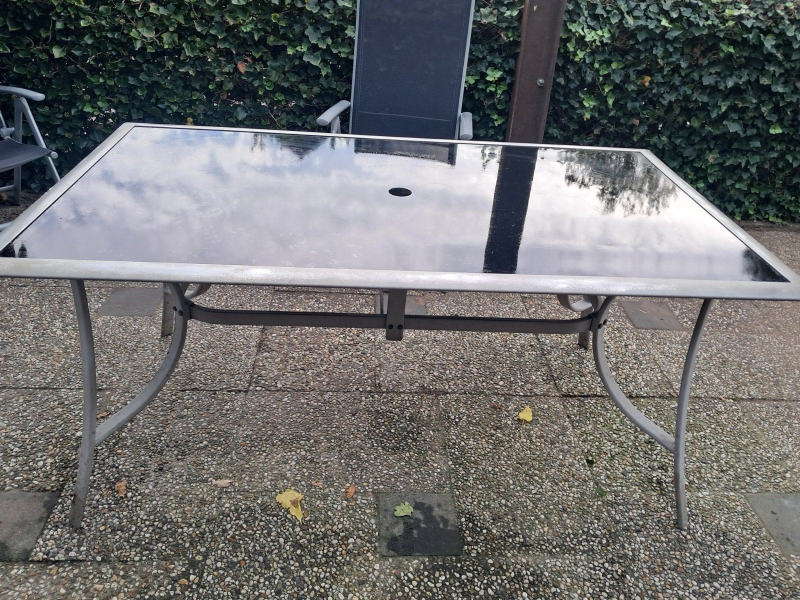 gratis tuintafel, Ophalen, Gebruikt, Rechthoekig, Aluminium