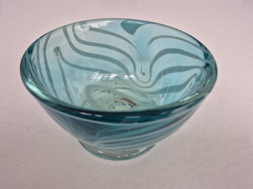 glazen vaas, Ophalen, Blauw, 10 cm, Glas