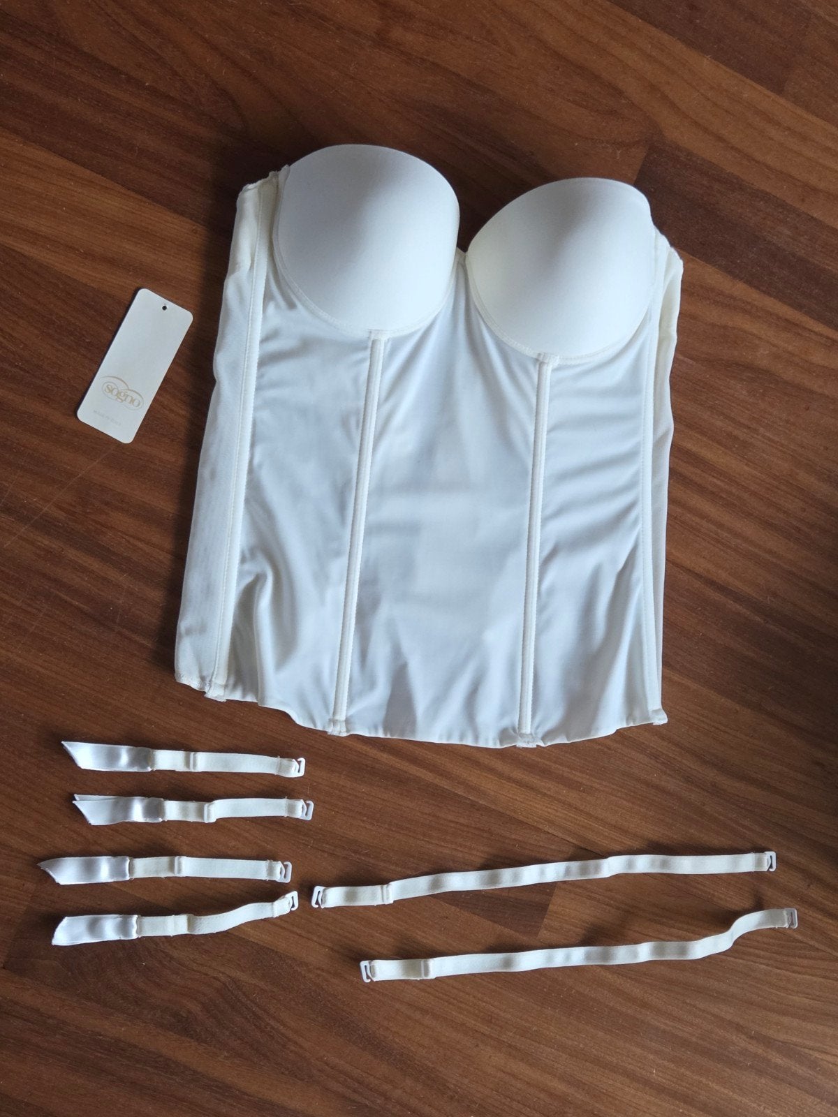 Nieuw Sogno bustier met lage rug 42 B, Wit, Ophalen of Verzenden, Zo goed als nieuw, Accessoires