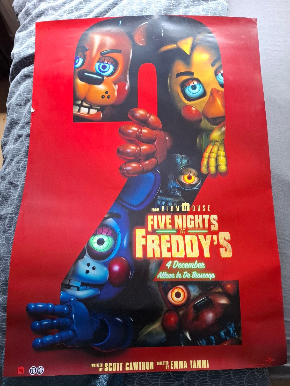 Five Nights af Freddy's 2 Movie Poster, Rechthoekig Staand, Deurposter of groter, Ophalen of Verzenden, Zo goed als nieuw