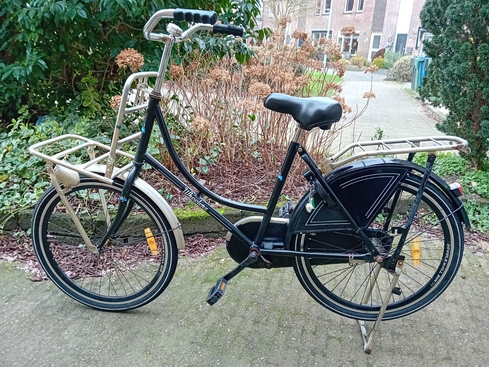 Transportfiets 24 inch, met voordrager en terugtraprem, Terugtraprem, Gebruikt, 50 tot 53 cm, Ophalen