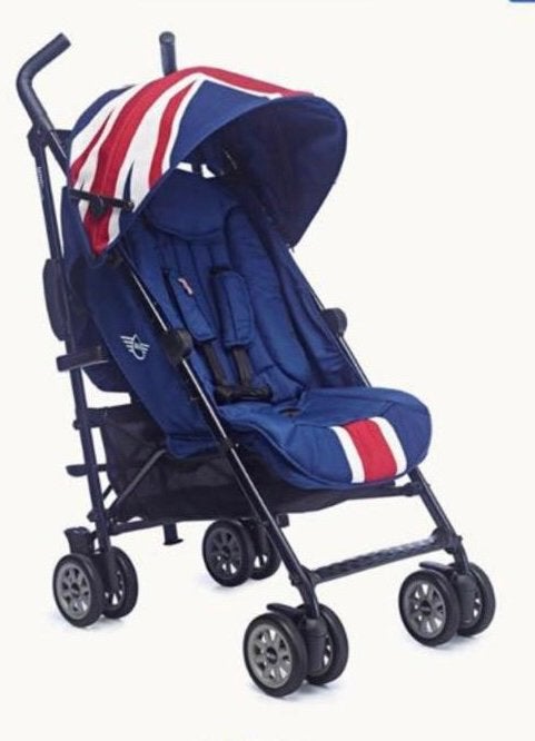 Mini Easywalker buggy, Union Jack Classic Blauw., Ophalen, Gebruikt, Overige merken, Verstelbare rugleuning