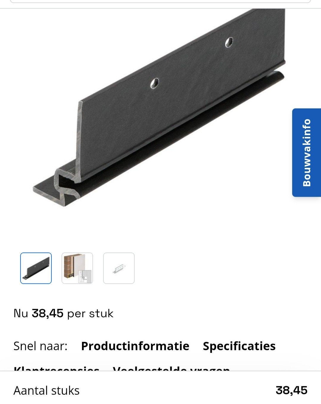 montageprofiel 2887 keralit voor dakrandpanelen, Kunststof, Overige typen, Nieuw, Ophalen of Verzenden