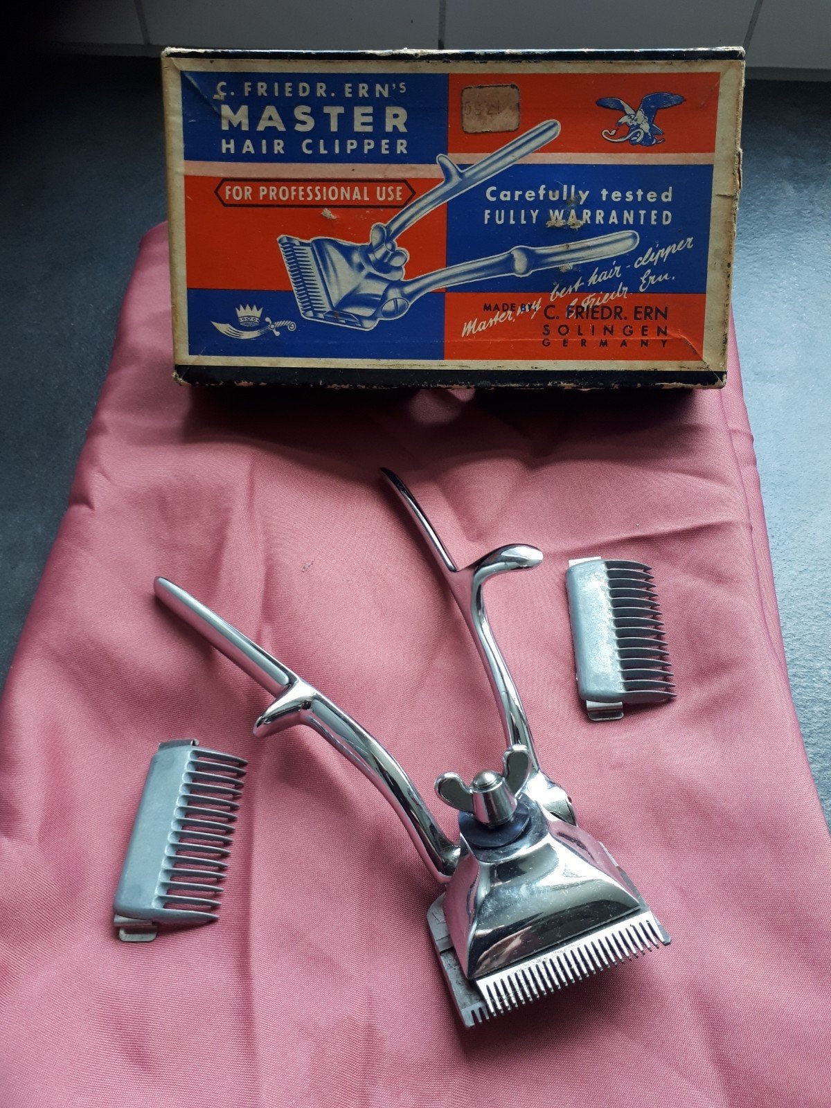 Hand haar clipper set, Ophalen