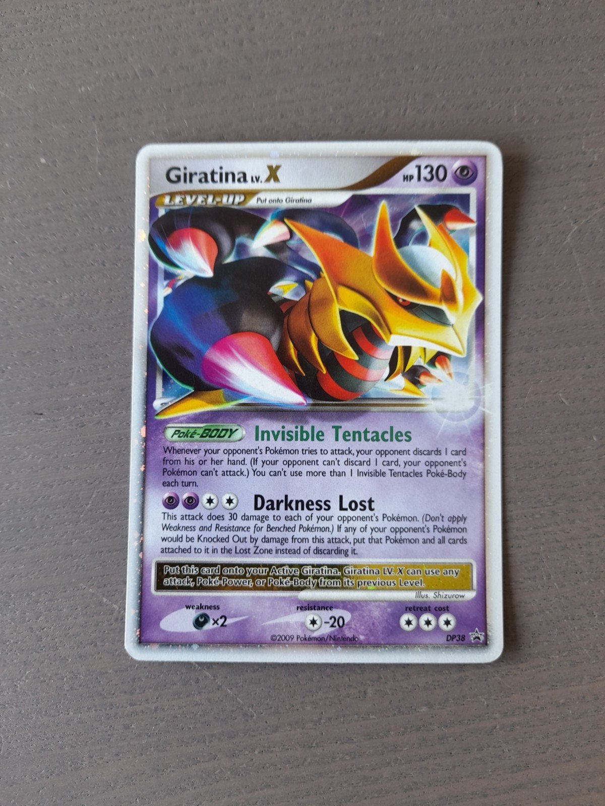Promo dp38 giratina lv.x, Ophalen of Verzenden, Gebruikt, Losse kaart, Foil