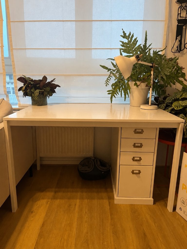 Desk and drawers, Huis en Inrichting, Ophalen, Gebruikt, IKEA, Wit