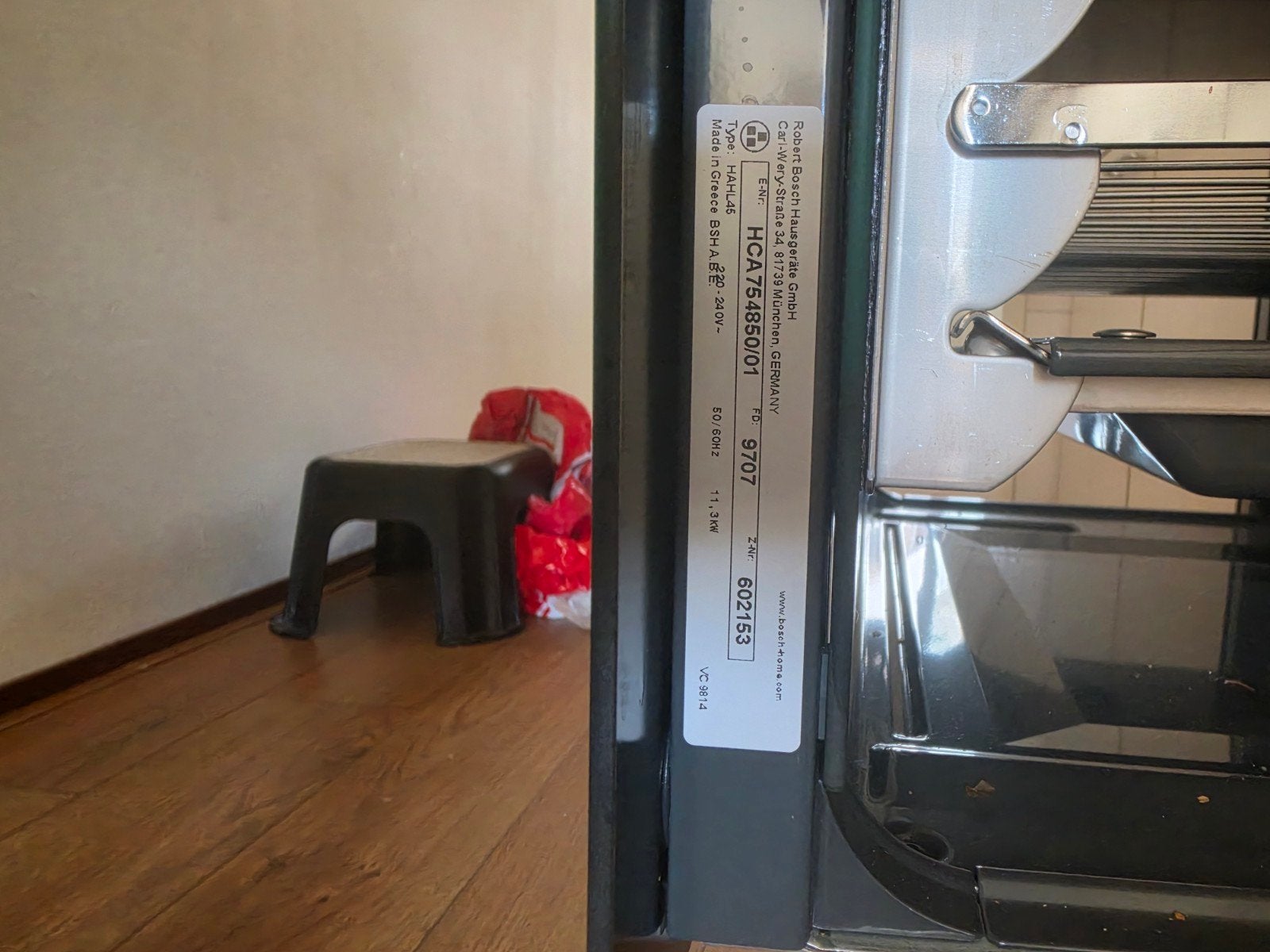 Bosch HCA754850/01 Vrijstaand Keramisch Fornuis, Ophalen, Gebruikt, Hete lucht, Keramisch