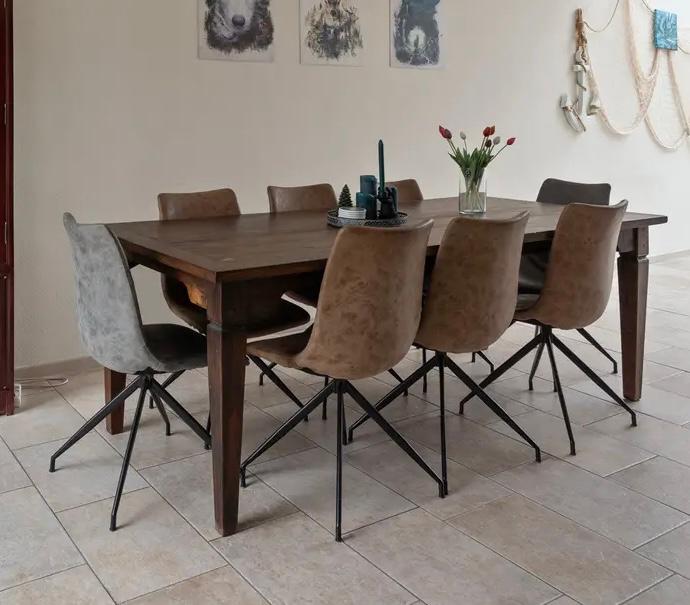 8 stoelen / eetkamerstoelen, Ophalen, Gebruikt, Bruin, Vijf, Zes of meer stoelen