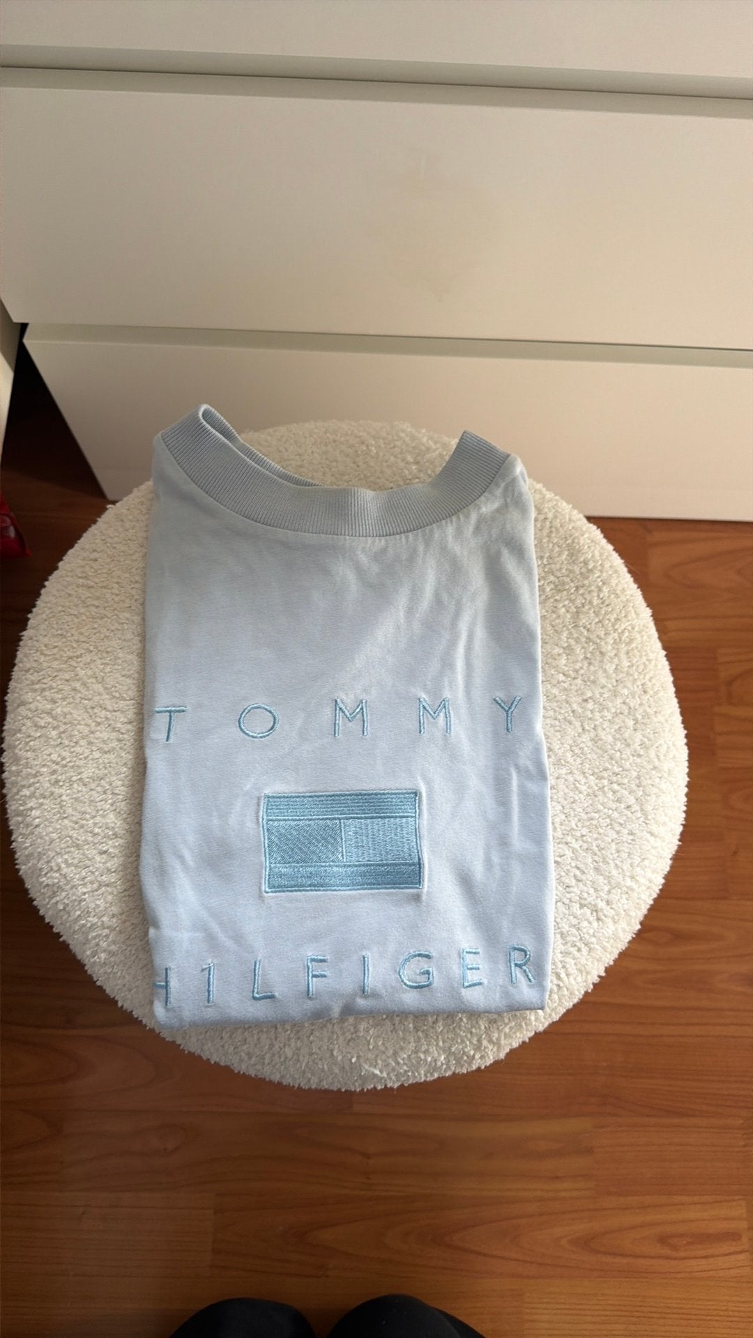 Tommy Hilfiger shirt, Blauw, Ophalen of Verzenden, Zo goed als nieuw, Korte mouw