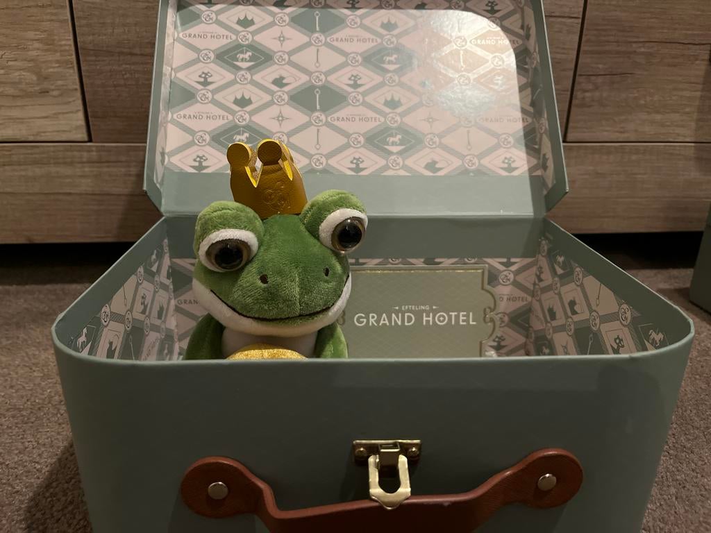 Efteling Grand Hotel Kikkerprins Knuffel in Koffer, Ophalen of Verzenden, Zo goed als nieuw