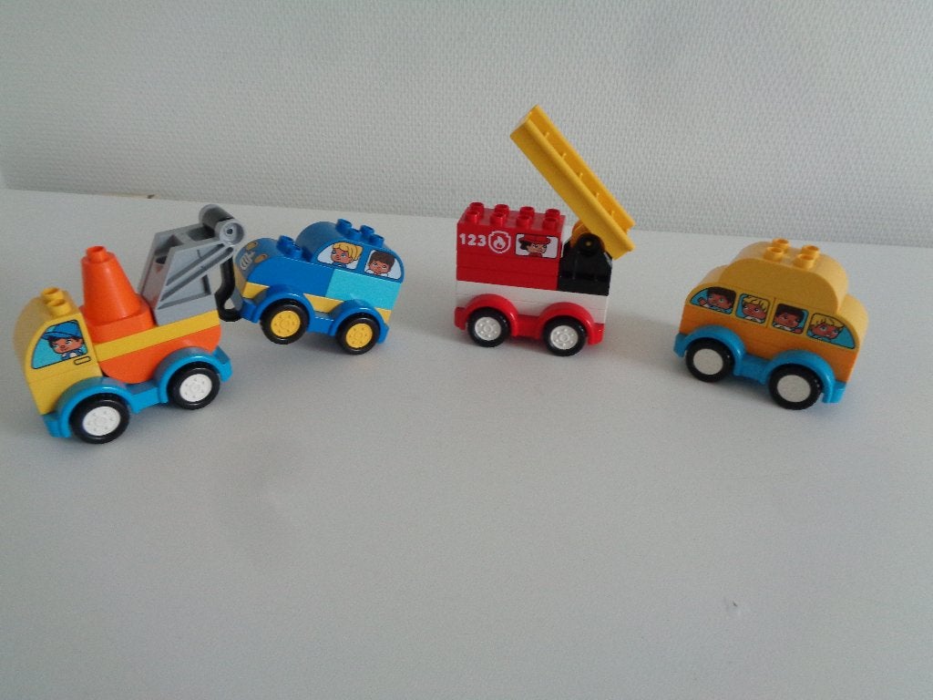 Duplo mijn eerste auto's.Takel,Brandweer,Bus ,Auto., Ophalen of Verzenden, Zo goed als nieuw, Duplo