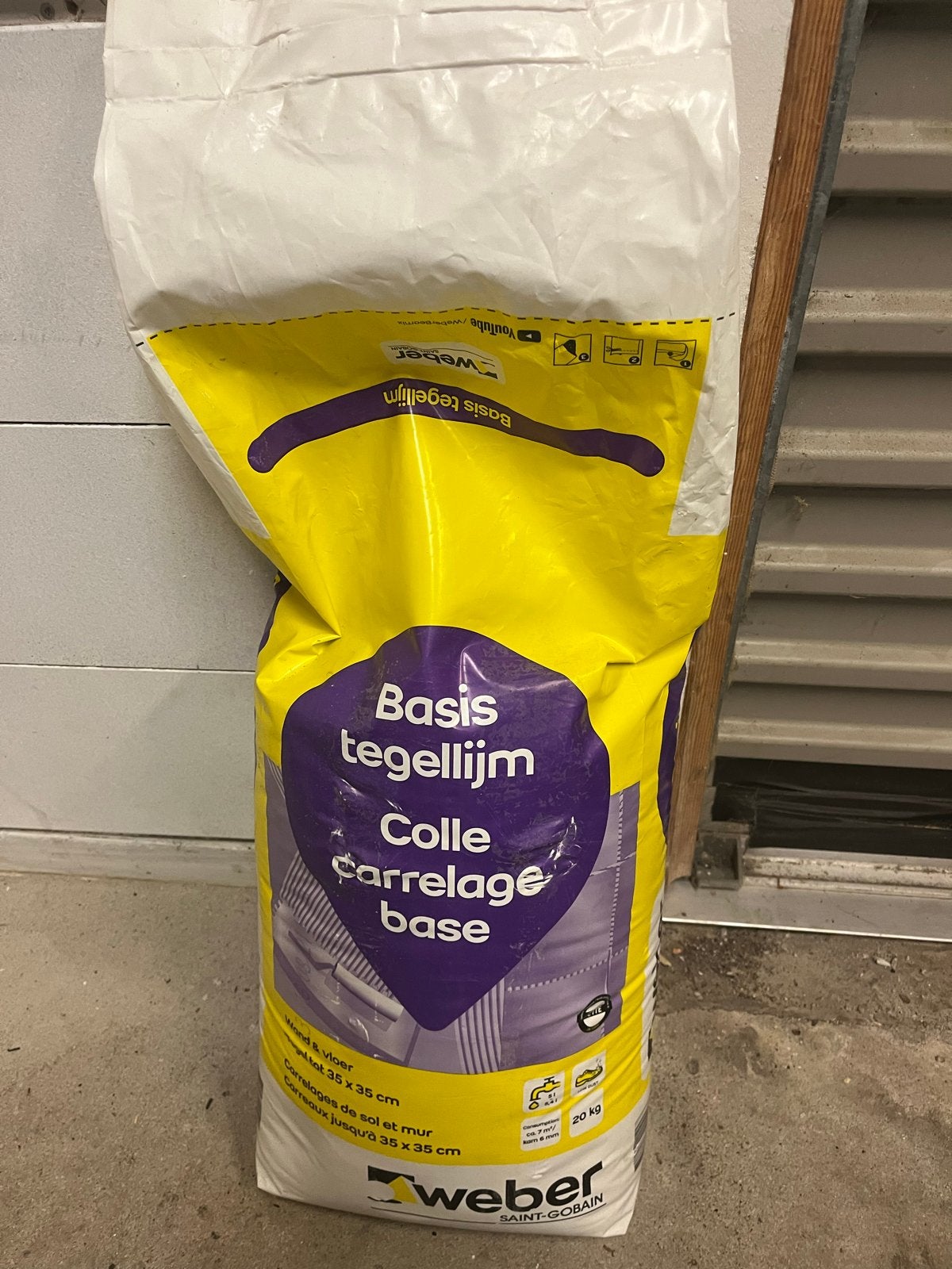 Weber Basis tegellijm 20 kg - Nieuw, Ophalen, Nieuw, Overige materialen, Overige typen