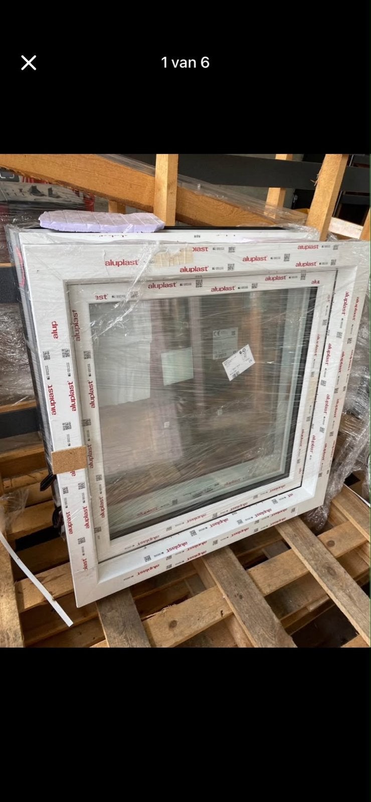 Aluplast Kunststof Kozijn draaikiep1000x1000 HR++ Glas, Ophalen, Kunststof, Raamkozijn, Nieuw