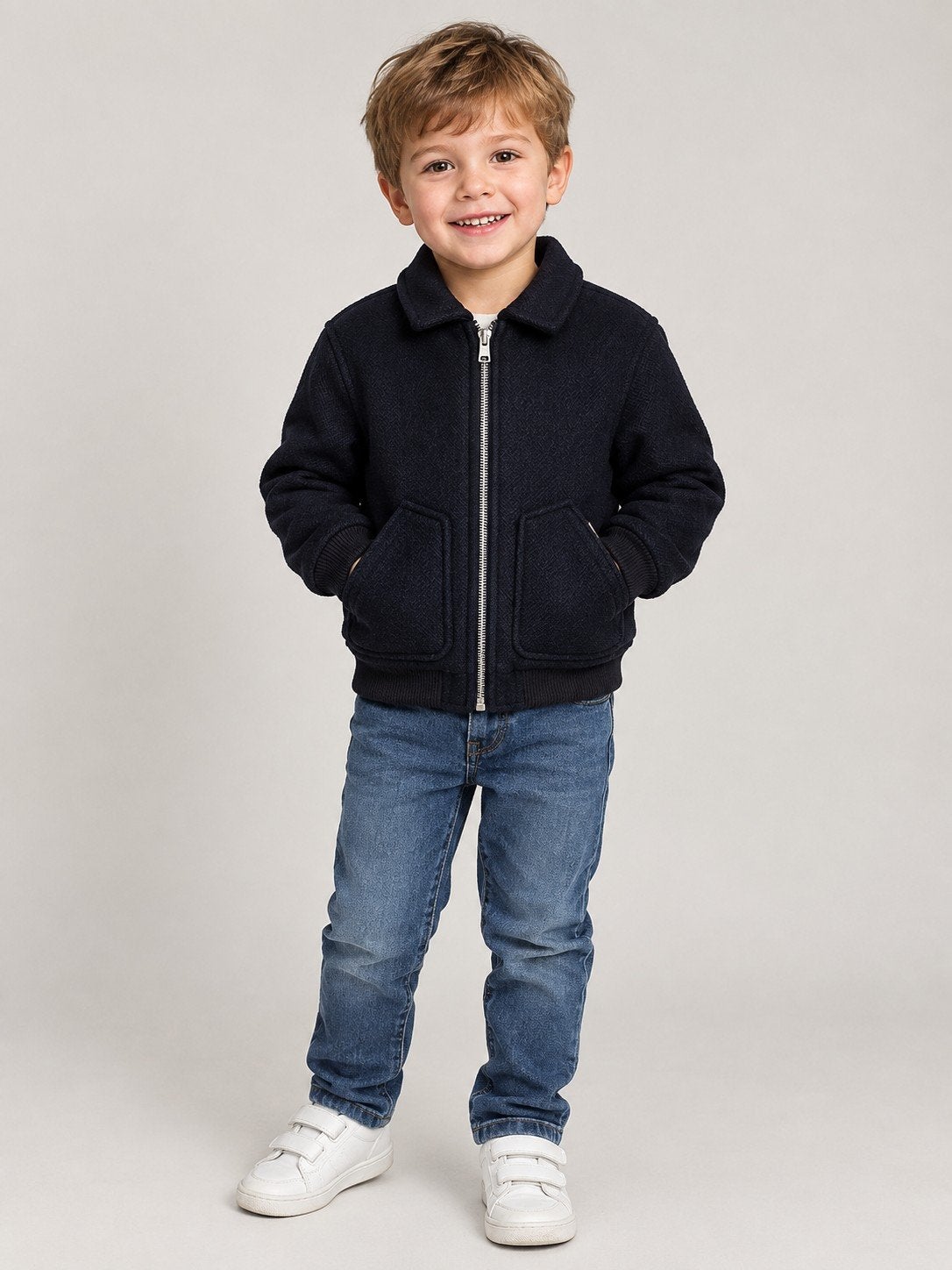 Zara jongensjas - Donkerblauw - Maat 104 (4 jaar), Gebruikt, Ophalen of Verzenden, Zara, Jongen