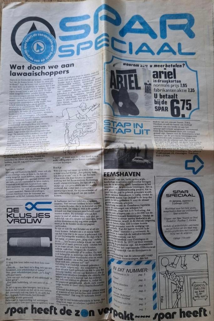 Spar speciaal krant ong. 1972, Ophalen of Verzenden, Gelezen, Muziek, Film of Tv