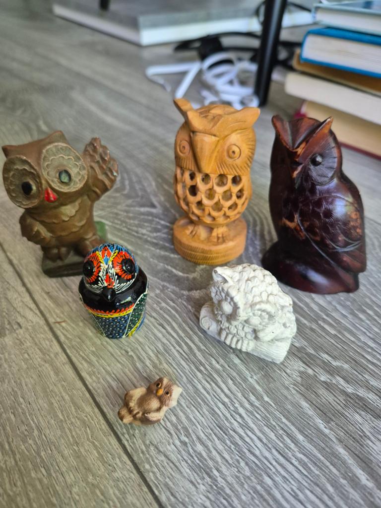 Uilen beeldjes - Diverse materialen en stijlen nr8, Ophalen of Verzenden, Gebruikt