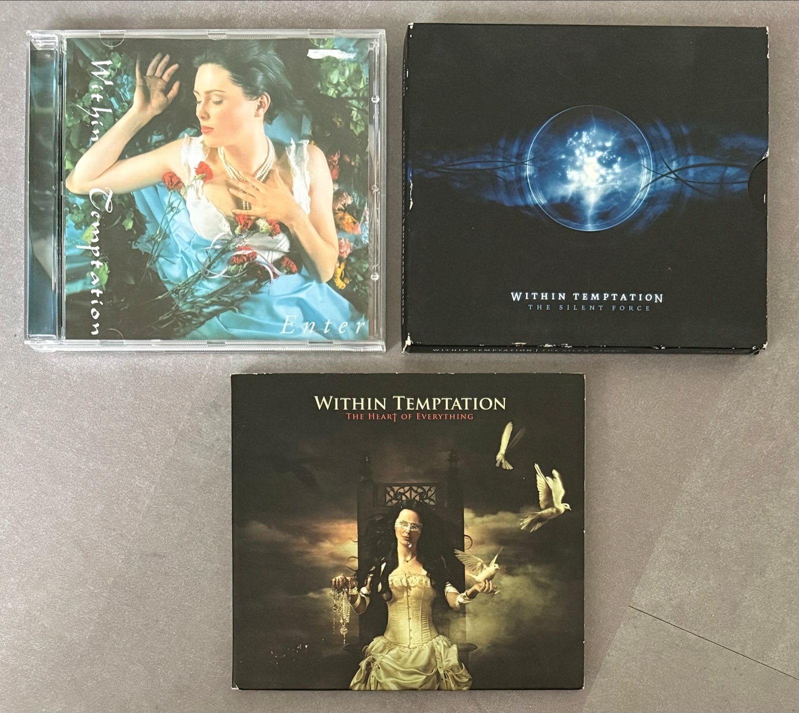 Within Temptation CD's: Enter, The Silent Force, The Heart o, Ophalen of Verzenden, Gebruikt