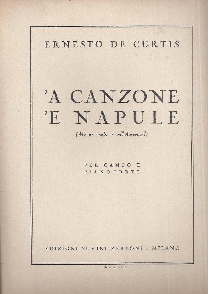 Ba17 bladmuziek a canzone e napule piano --, Gebruikt, Klassiek, Ophalen of Verzenden, Artiest of Componist