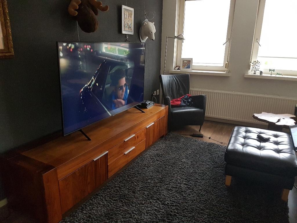 Goossens timber tv meubel, Ophalen, Zo goed als nieuw, 200 cm of meer, Minder dan 100 cm