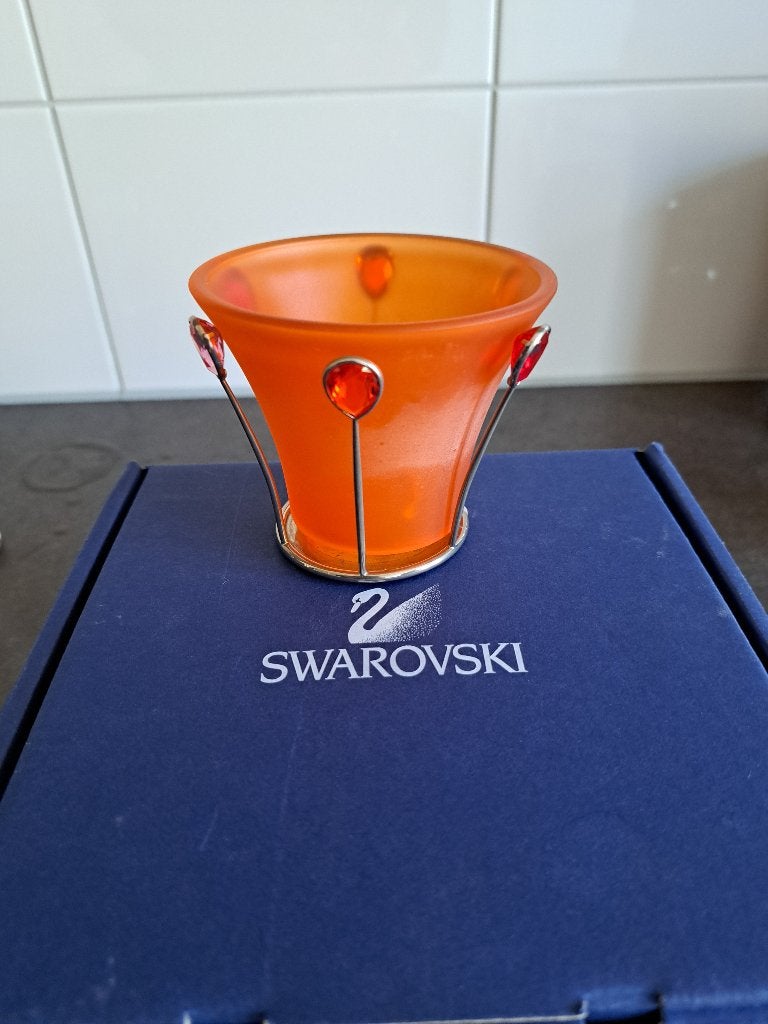 Swarovski kandelaar  met kristallenYasmine Hurel, Ophalen of Verzenden, Zo goed als nieuw, Huisaccessoire