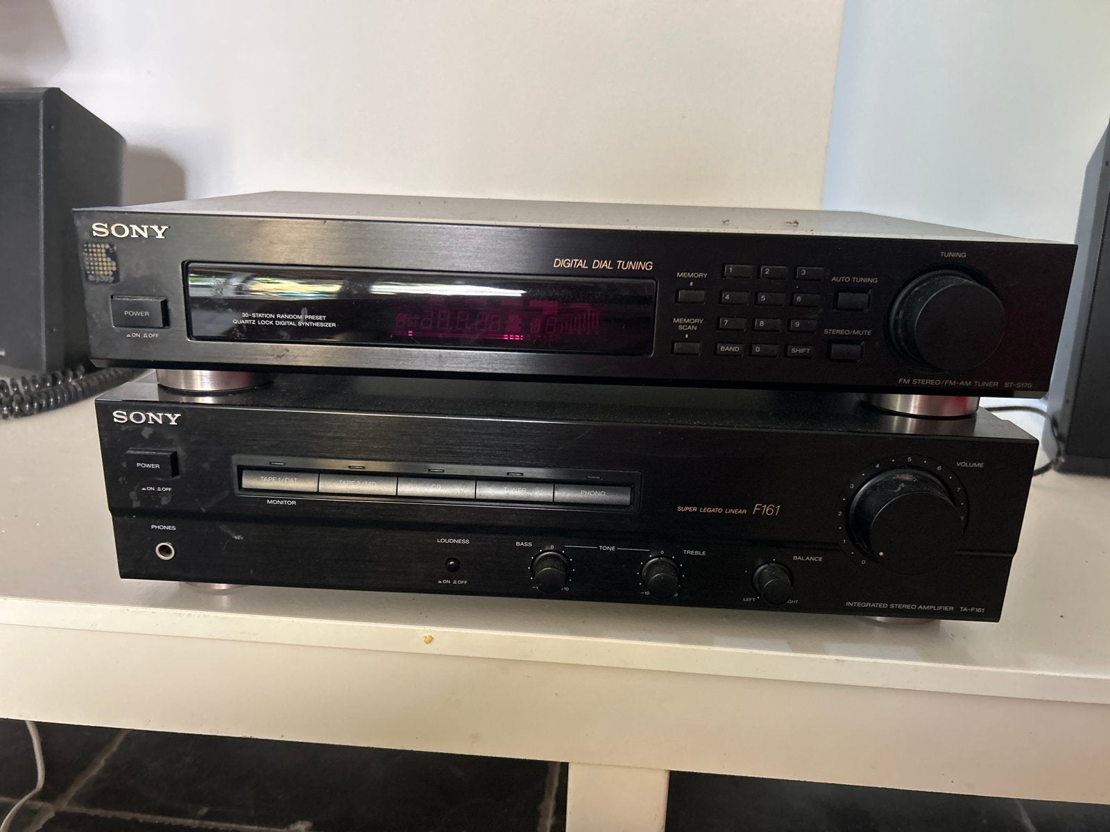 Sony Tuner ST-S170 & Versterker TA-F161, Ophalen, Gebruikt, 60 tot 120 watt, Sony