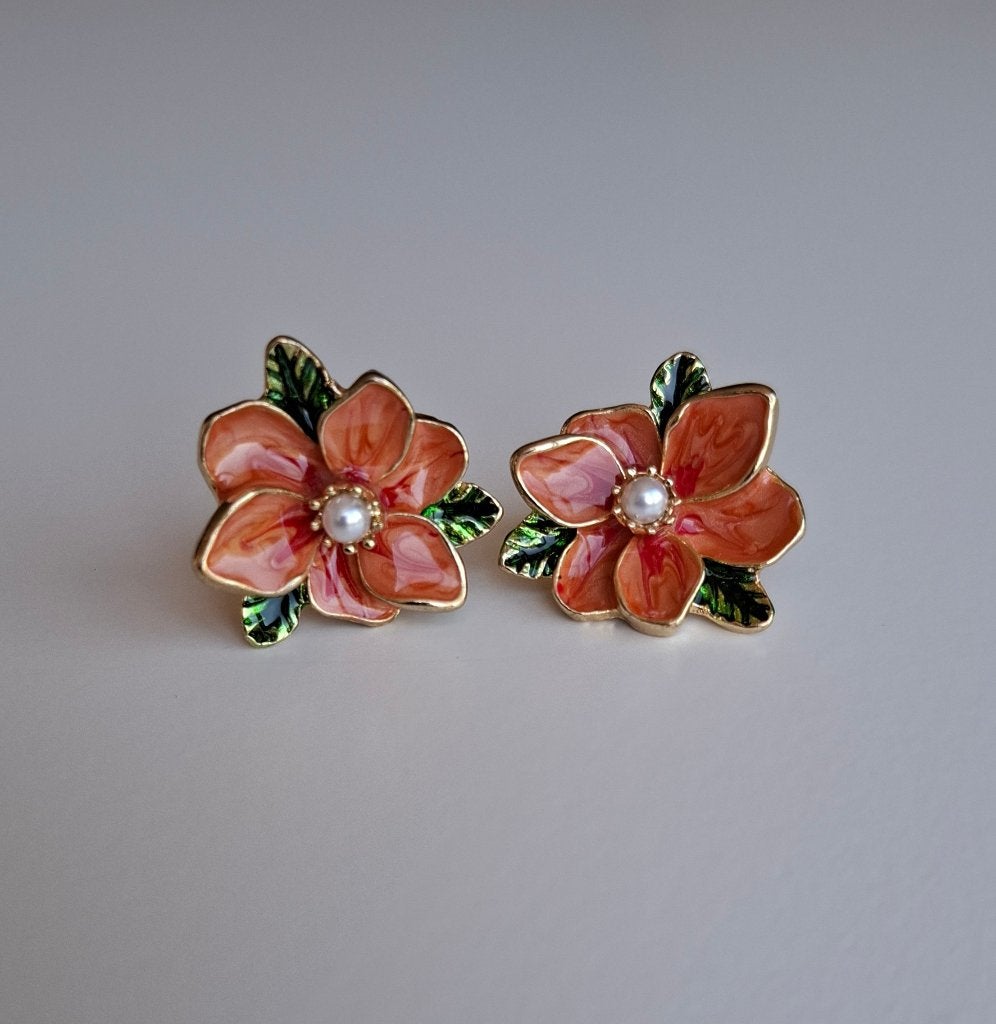 Les Néréides bloemen oorbellen, Ophalen, Overige materialen, Overige kleuren, Zo goed als nieuw