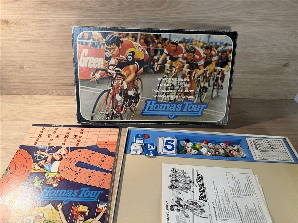 Homas tour - het grote wielren spel - s6391, Hobby en Vrije tijd, Gezelschapsspellen | Bordspellen, Verzenden, Zo goed als nieuw
