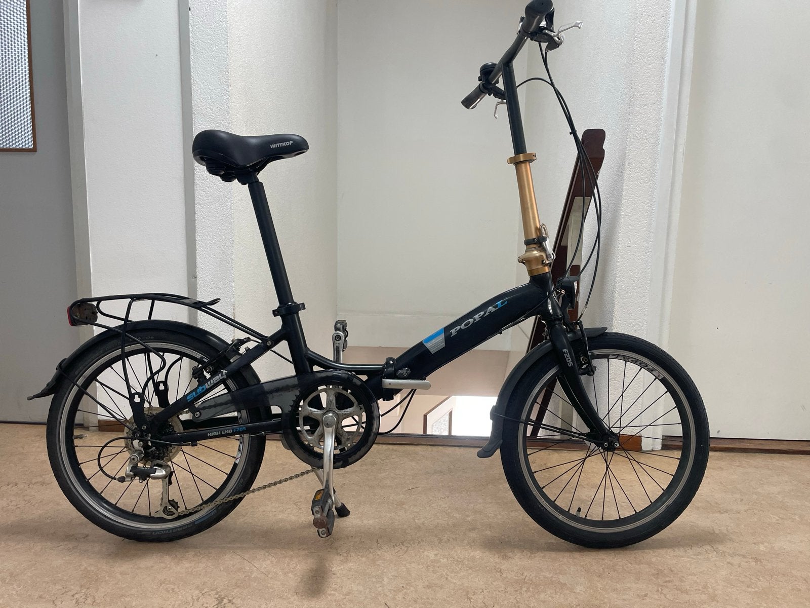 Popal vouwfiets met 6 versnellingen, Overige merken, 20 inch of meer, Gebruikt, Velgrem