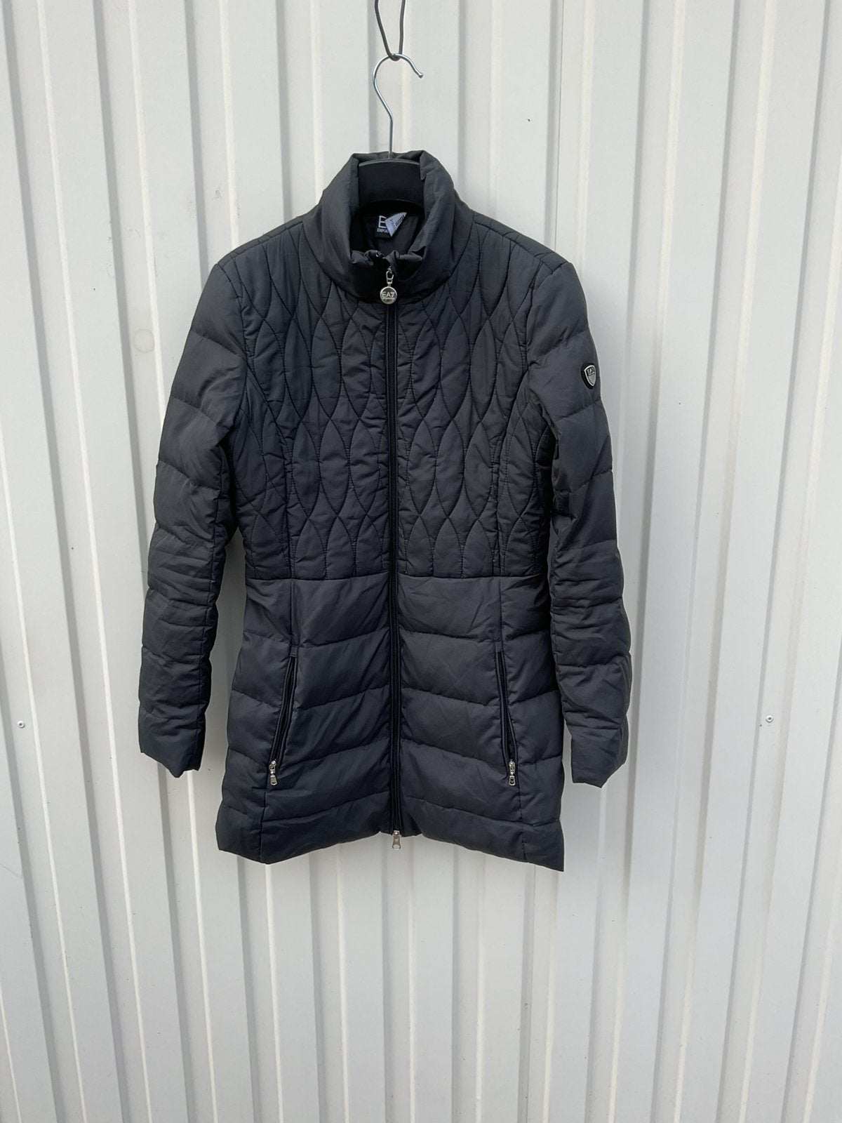 Emporio Armani gewatteerde winterjas, maat 36, Ophalen of Verzenden, Zo goed als nieuw, Maat 36 (S), Zwart