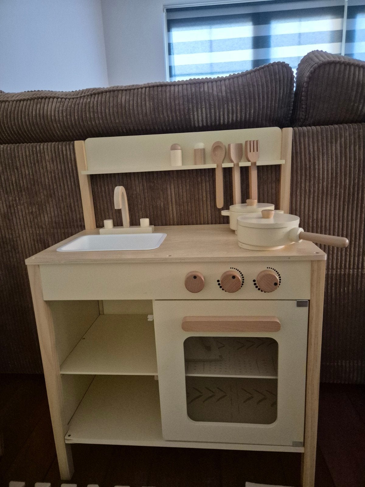 Petit Amelie, houten kinderkeuken met accessoires -, Kinderen en Baby's, Ophalen of Verzenden, Gebruikt, Hout, Speelkeuken