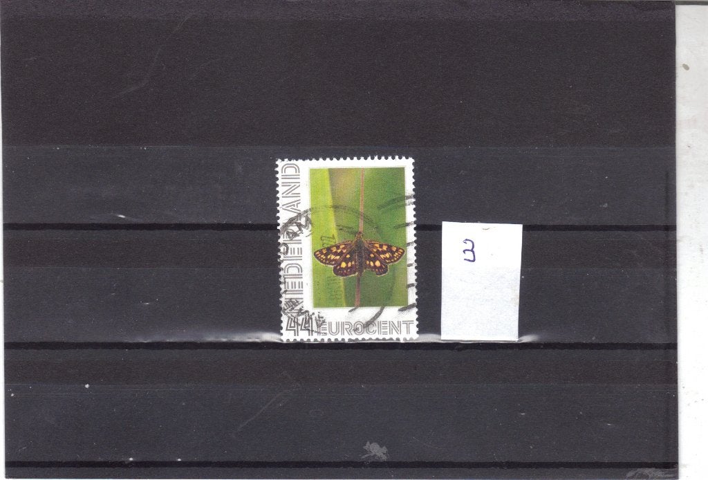 Nederland Kaderpostzegel Vlinders gest 3, Ophalen of Verzenden, Gestempeld