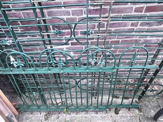 Tuinhek/Sierhek met staanders, Tuin en Terras, Ophalen, Gebruikt, IJzer, Sierhekwerk