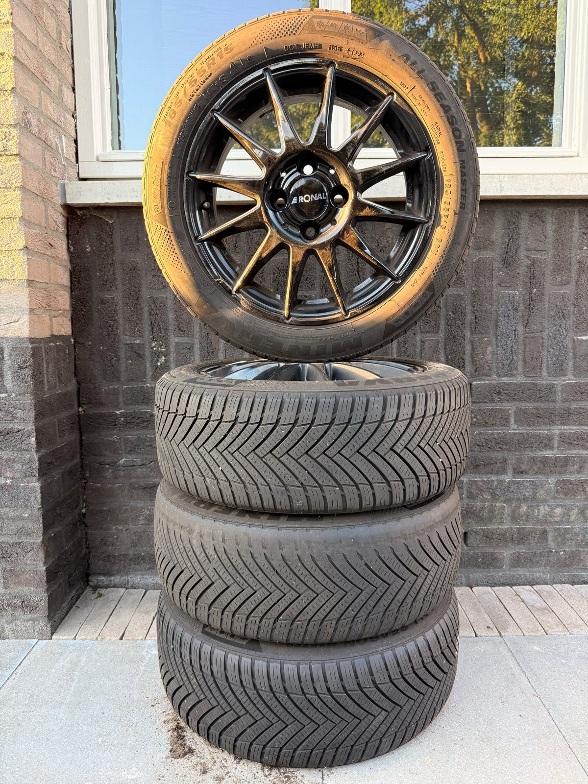 Ronal velgen 15 inch met 185/55R15 banden, Auto-onderdelen, Ophalen, Gebruikt, 15 inch, Banden en Velgen