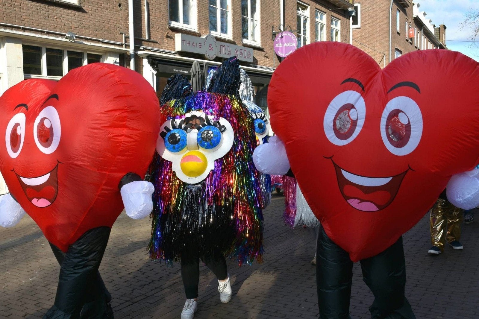 Opblaasbaar Hart Kostuum - Perfect voor Feestjes!, Ophalen of Verzenden, Gebruikt, Kostuum, Carnaval