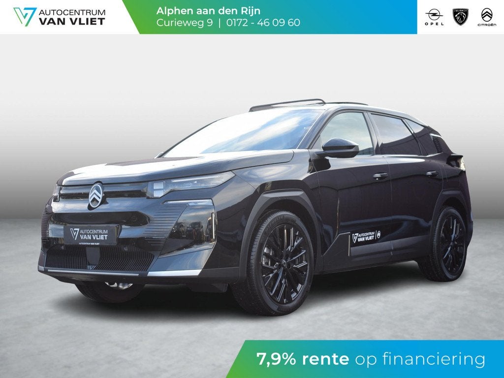 Citroen C5 Aircross Max Comfort Range 74 kWh | panorama-dak, Auto's, Citroën, 12 maanden, 213 pk, C5 Aircross, Zwart