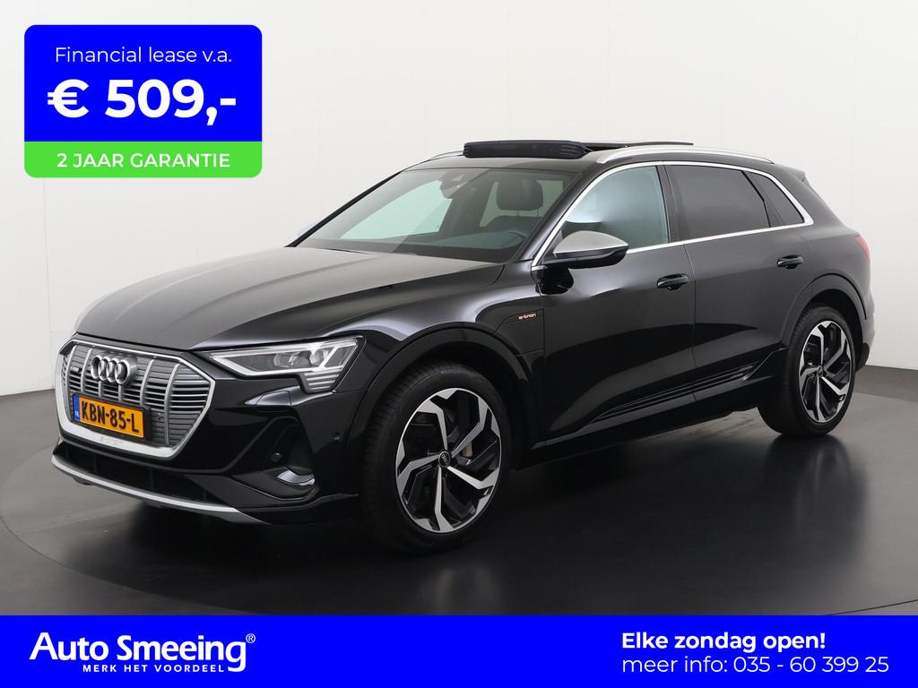 Audi e-tron 55 quattro S edition 95 kWh | Panoramadak | Valc, Auto's, Audi, 12 maanden, 95 kWh, Zwart, Leder