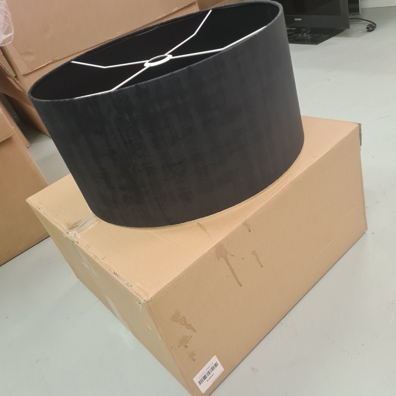 Zwarte lampenkap 50/50/25, Huis en Inrichting, Lampen | Lampenkappen, Overige typen, Zwart, Rond, Nieuw