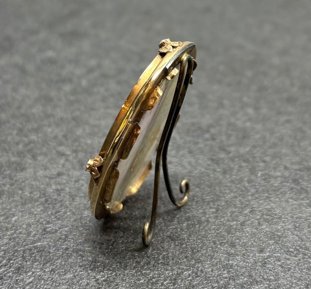Foto lijst antiek 14k goud portret miniatuur medaillon dames, Sieraden, Tassen en Uiterlijk, Antieke sieraden, Ophalen of Verzenden