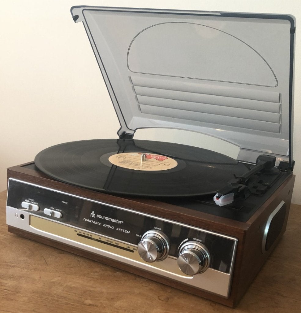 Soundmaster platenspeler met radio en ingebouwde speakers, Ophalen, Gebruikt, Platenspeler, Overige merken