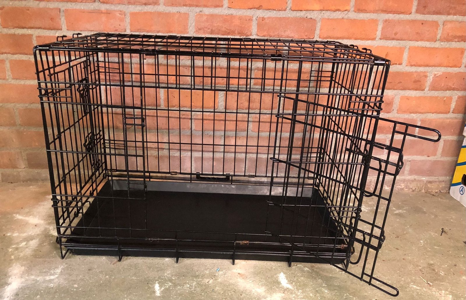 Inklapbare Zwarte Hondenbench, Ophalen, Gebruikt, Minder dan 65 cm