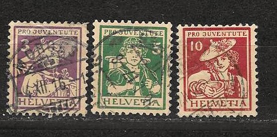 Zwitserland 130-132, Ophalen of Verzenden, Gestempeld