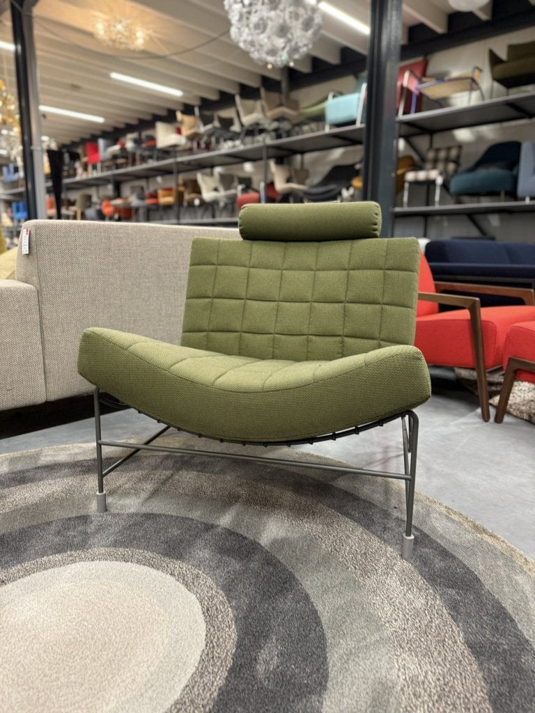 2 Leolux Volare Fauteuils groen stof Design Stoel, Leolux, Info@leolux.nl, 75 tot 100 cm, Ophalen of Verzenden