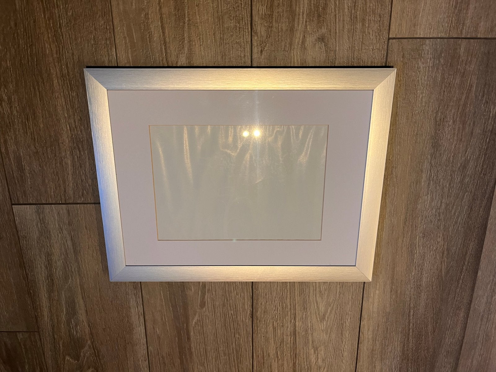 Gratis fotolijst 30x40 cm, Audio, Tv en Foto, Met passe-partout, Gebruikt, Zilver, Standaard fotolijst