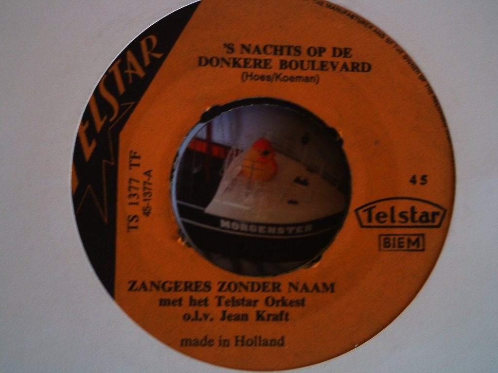 zangeres zonder naam  's nachts o/d donkere boulevard 23jun, Cd's en Dvd's, 7 inch, Single, Ophalen of Verzenden, Zo goed als nieuw