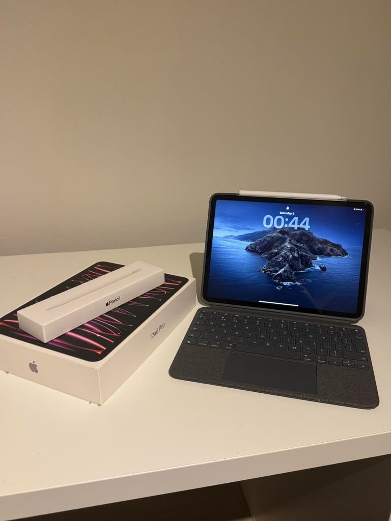 iPad Pro 11 inch M2 - 256gb + Apple Pencil 2e gen + Hoes, 11 inch, Ophalen of Verzenden, Zo goed als nieuw, Apple iPad Pro